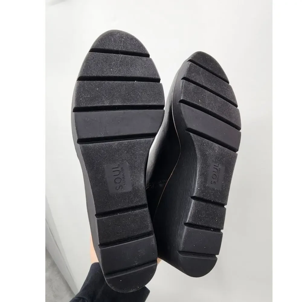 New NWOB SOUL Naturalizer Adrian Wedge‎ Boot Size 10 Black
